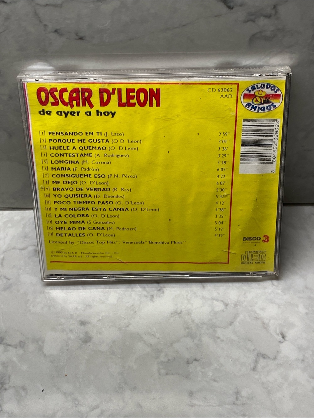 Oscar D'Leon "De Ayer a Hoy" CD - Picture 2 of 2